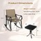 Outdoor Rocking Chair Set with Side Table and Gentle Rocking Motion